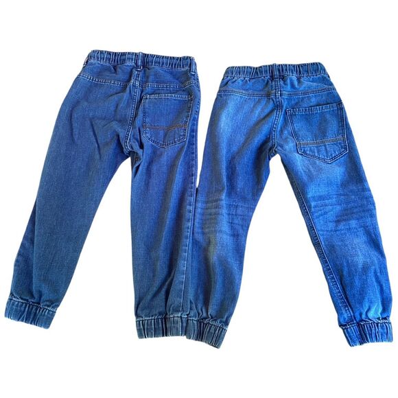 H&M Kids size 5-6 year old denim jogger jeans with elastic waist - Picture 2 of 9